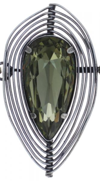 Amazonia - Konplott necklace (big) green/antique silver